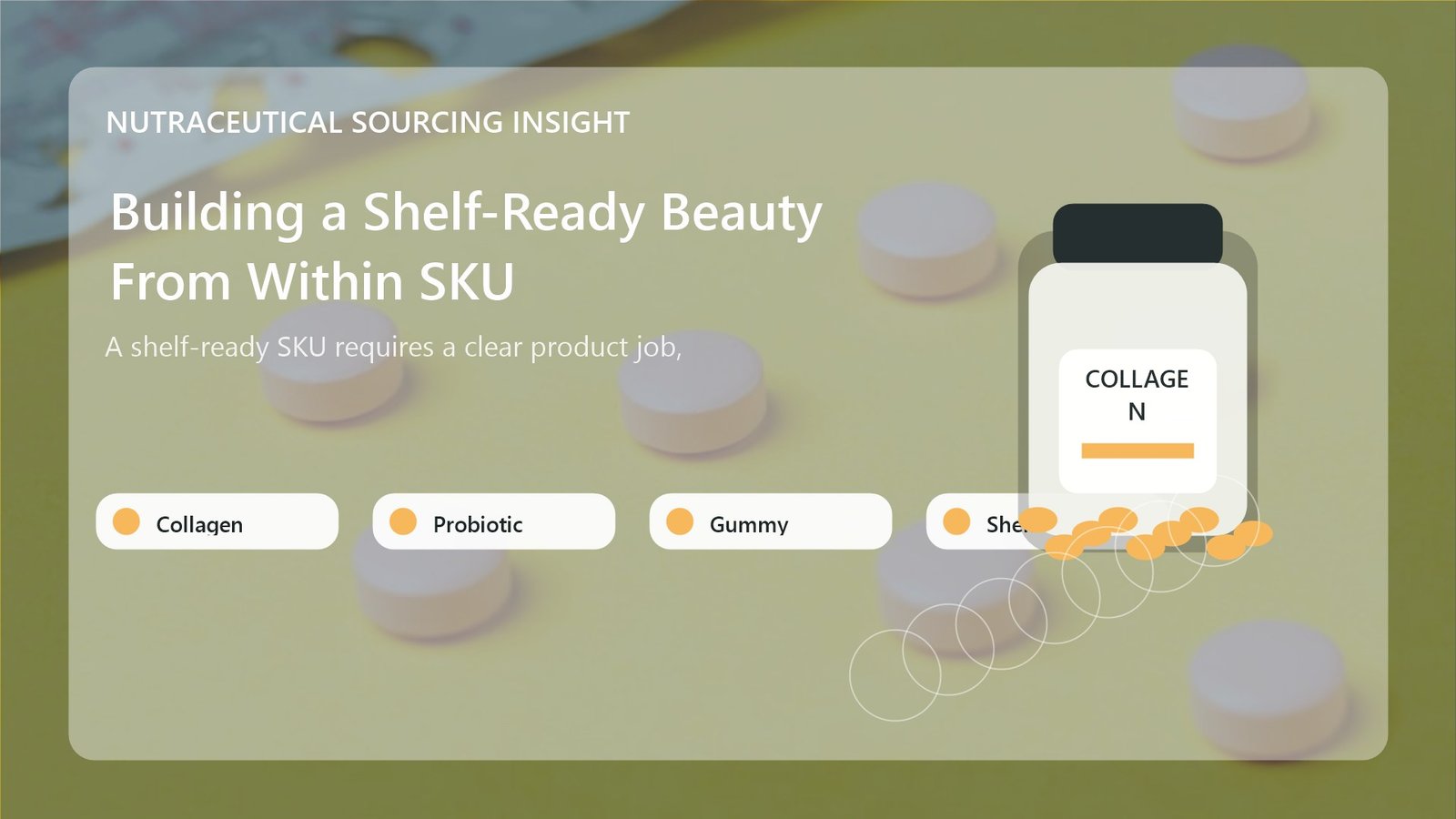 Beauty from within collagen probiotic gummy shelf ready SKU visual