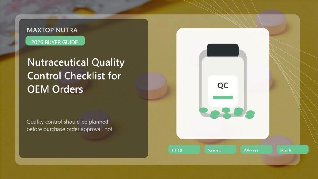 Nutraceutical Quality Control Checklist for OEM Orders cover image for nutraceutical quality control