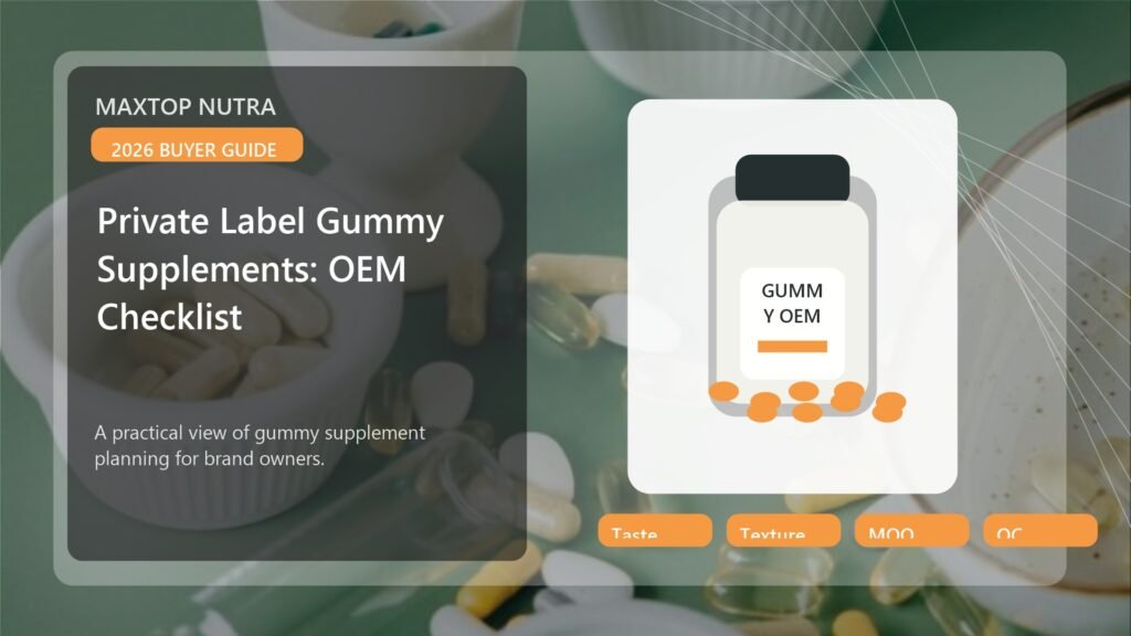 Private Label Gummy Supplements: OEM Checklist cover image for private label gummy supplements